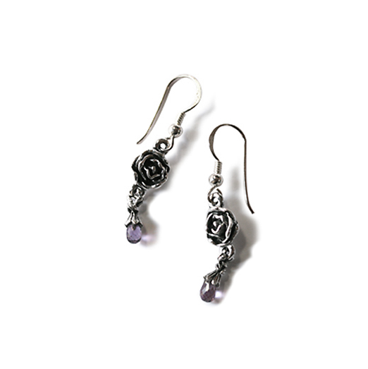 薔薇]ソカロ/[シルバーピアス]ジュエルド・ローズ・フック・ピアス