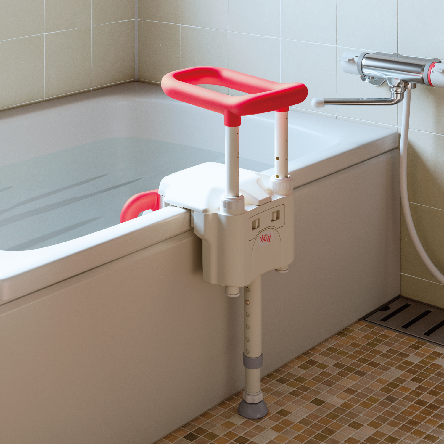 ユニットバス対応浴槽手すり UST-130UB ショート | 【安寿】の介護用品