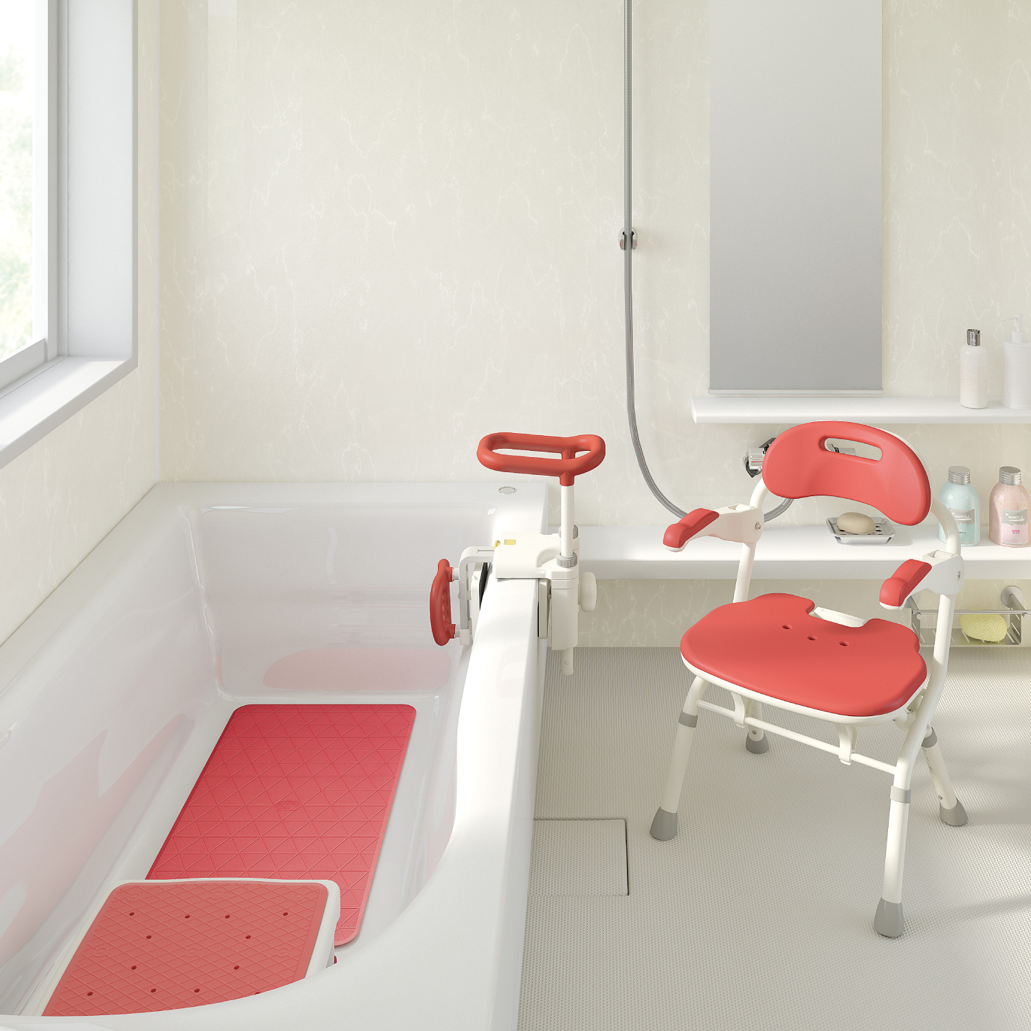 高さ調節付浴槽手すり UST-130N | 【安寿】の介護用品 | アロン化成