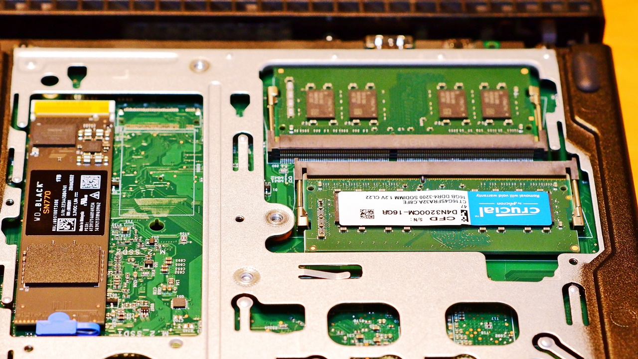 Lenovo ThinkCentre M75q Tiny Gen2 レビュー後編 メモリ増設その他