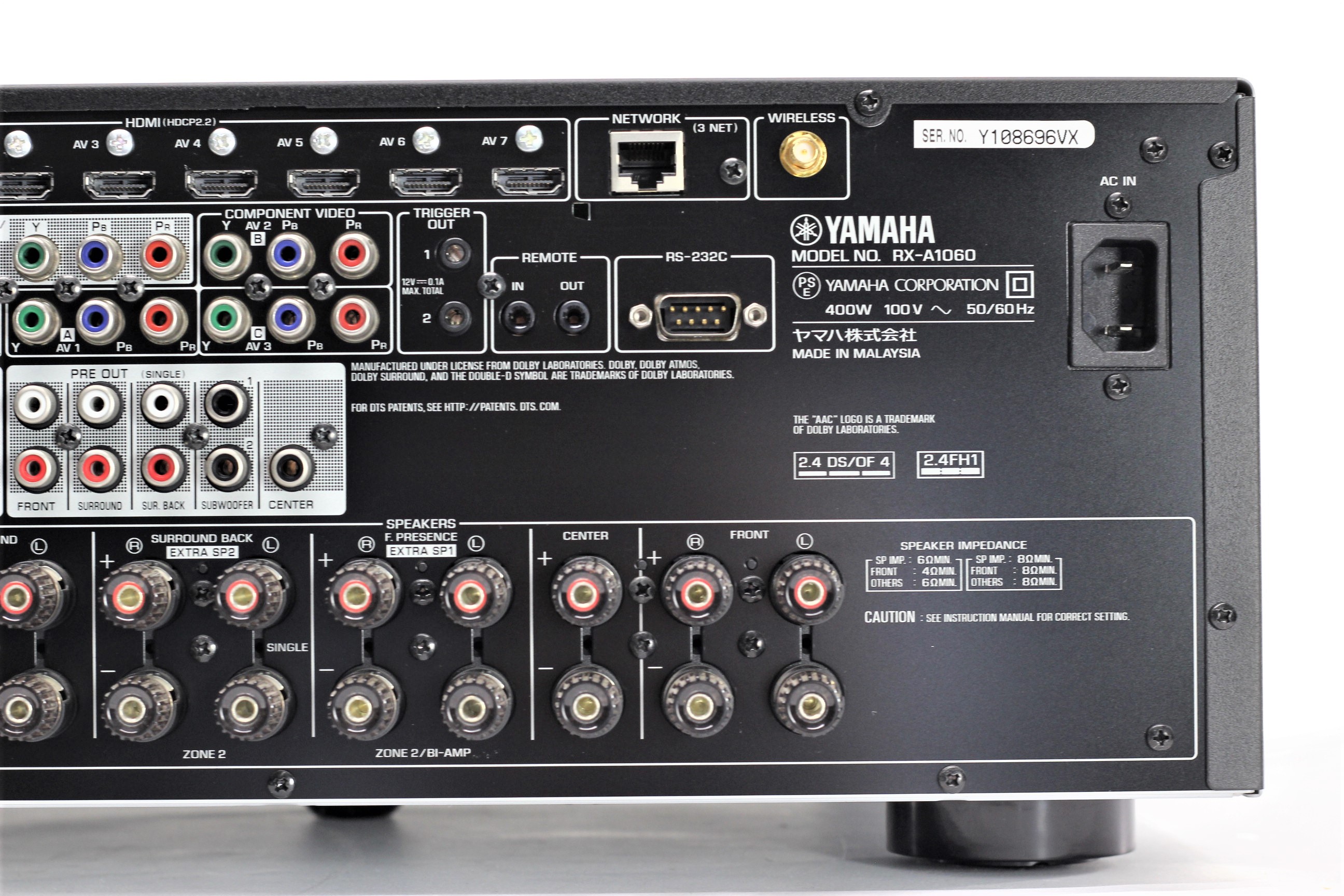 アバックWEB-SHOP / 【中古】YAMAHA RX-A1060(B)【コード21-04975】AV