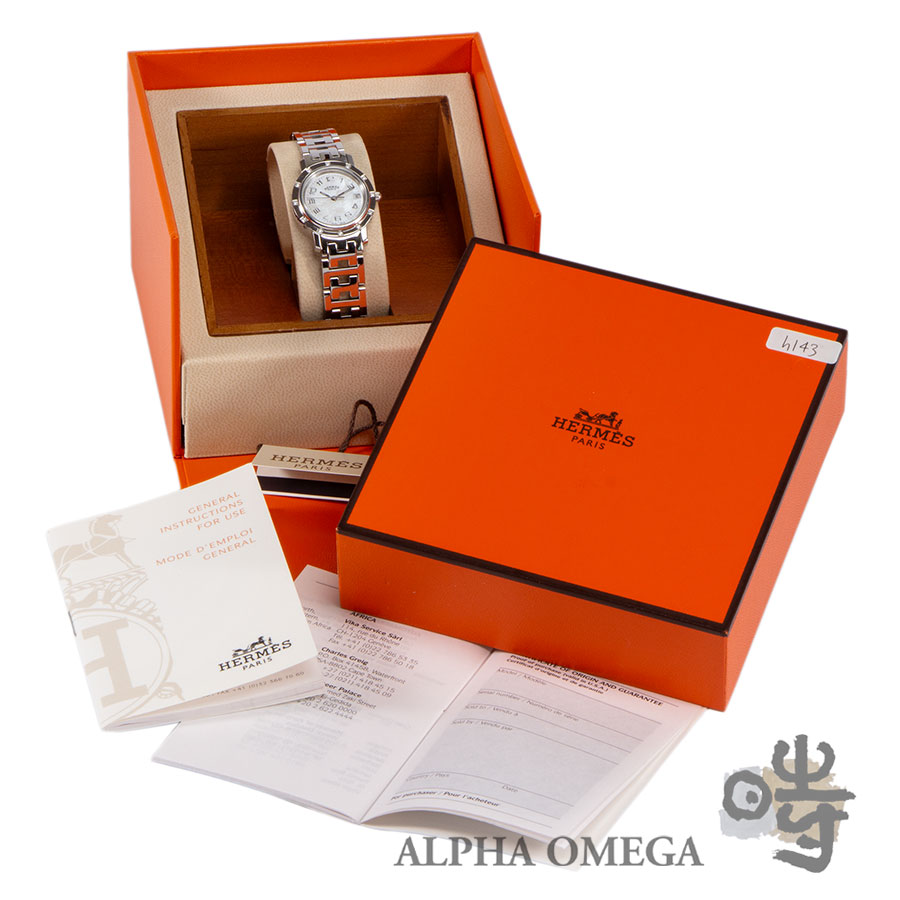 エルメス クリッパー ナクレ CL4.230.212/3796 ダイアモンドベゼル