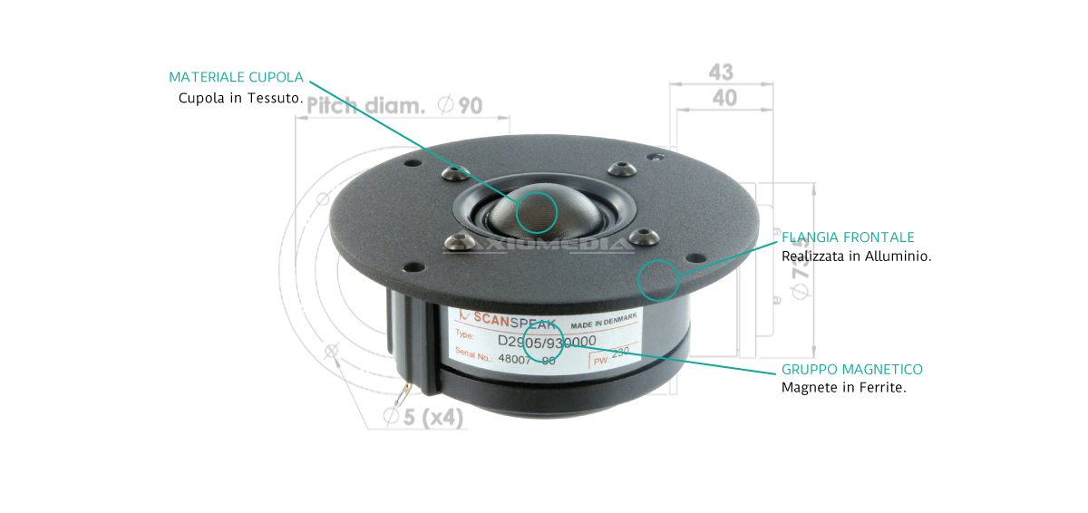 D2905/930000 - Tweeter 25mm Scan Speak - - Tweeter | Axiomedia