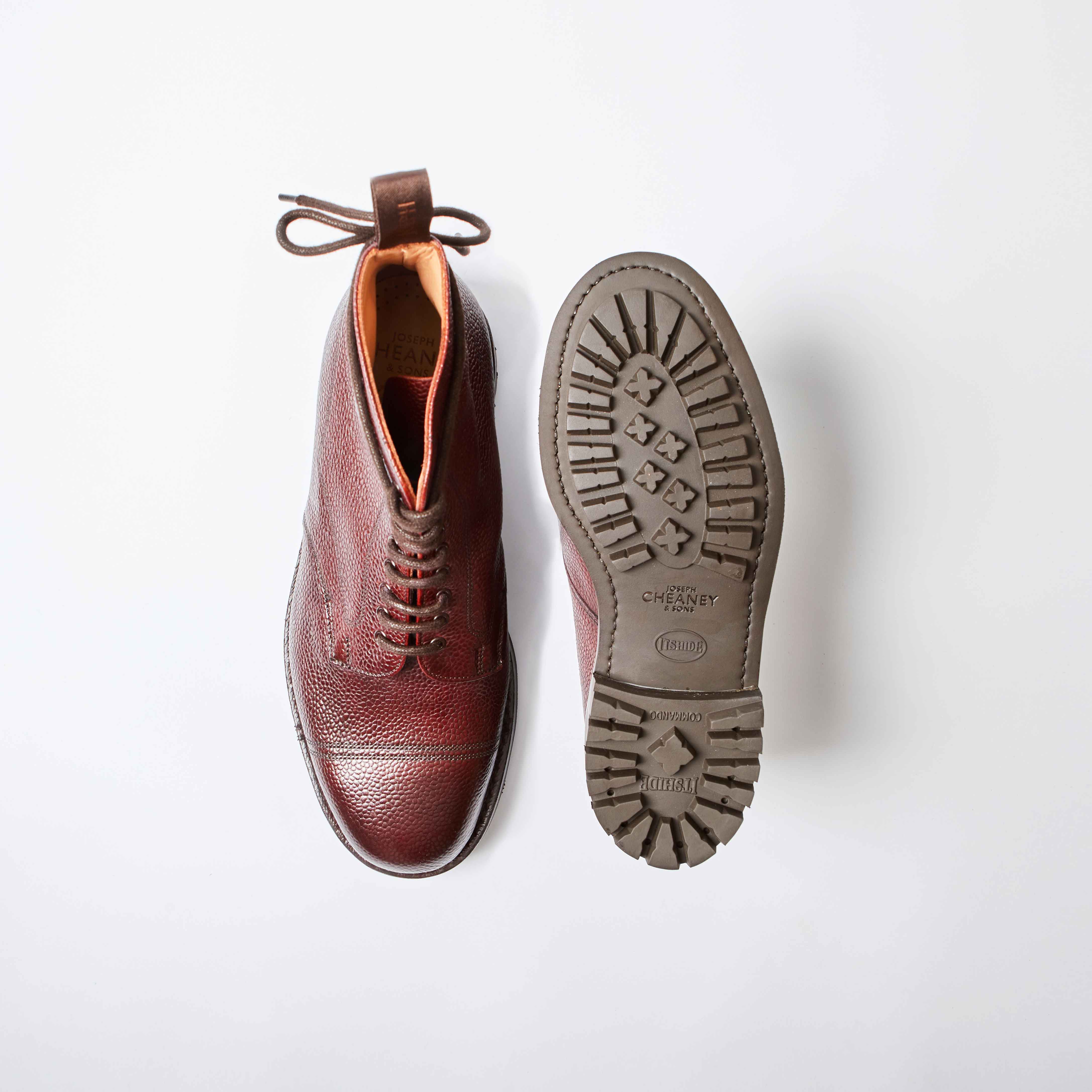 Pennine Burgundy Grain Derby Boot | Bowhill and Elliott