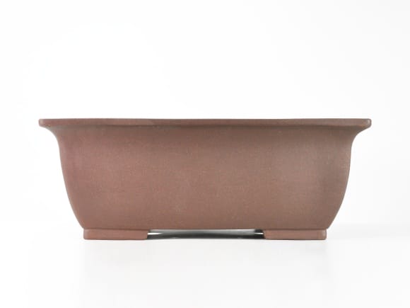 紫泥長方中深 盆栽鉢20号 鉢幅60cm×奥行き43cm×高さ22cm を販売｜盆栽