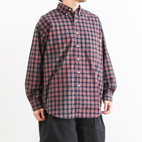 GYMPHLEX ジムフレックス LOOSE FIT L/S CHECK SHIRT ルーズフィット