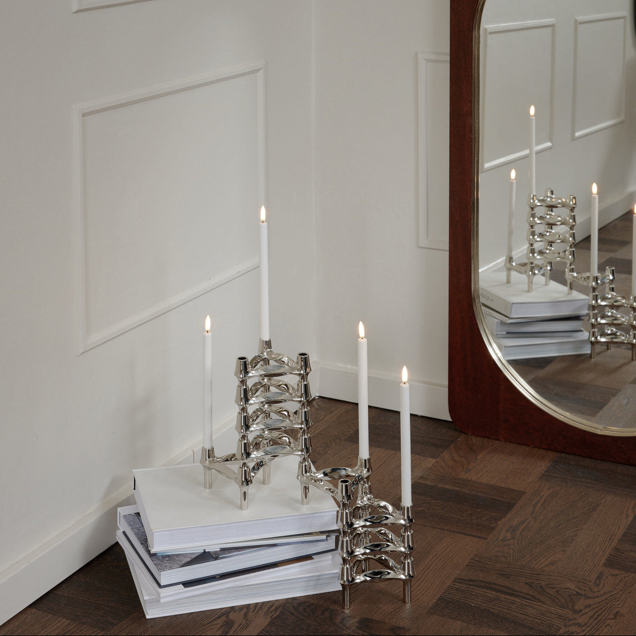 STOFF Nagel BMF Candle Holder, Chrome - Batten Home