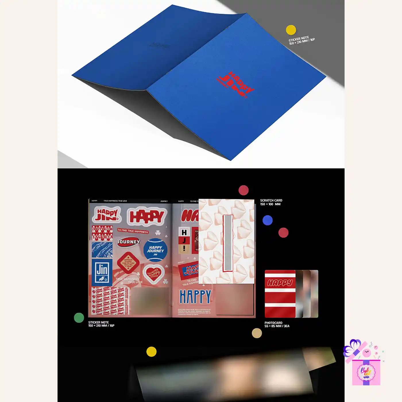 Jin (BTS) – Happy + Weverse Gifts [Solo Album] – Bak Bak K-Pop Store