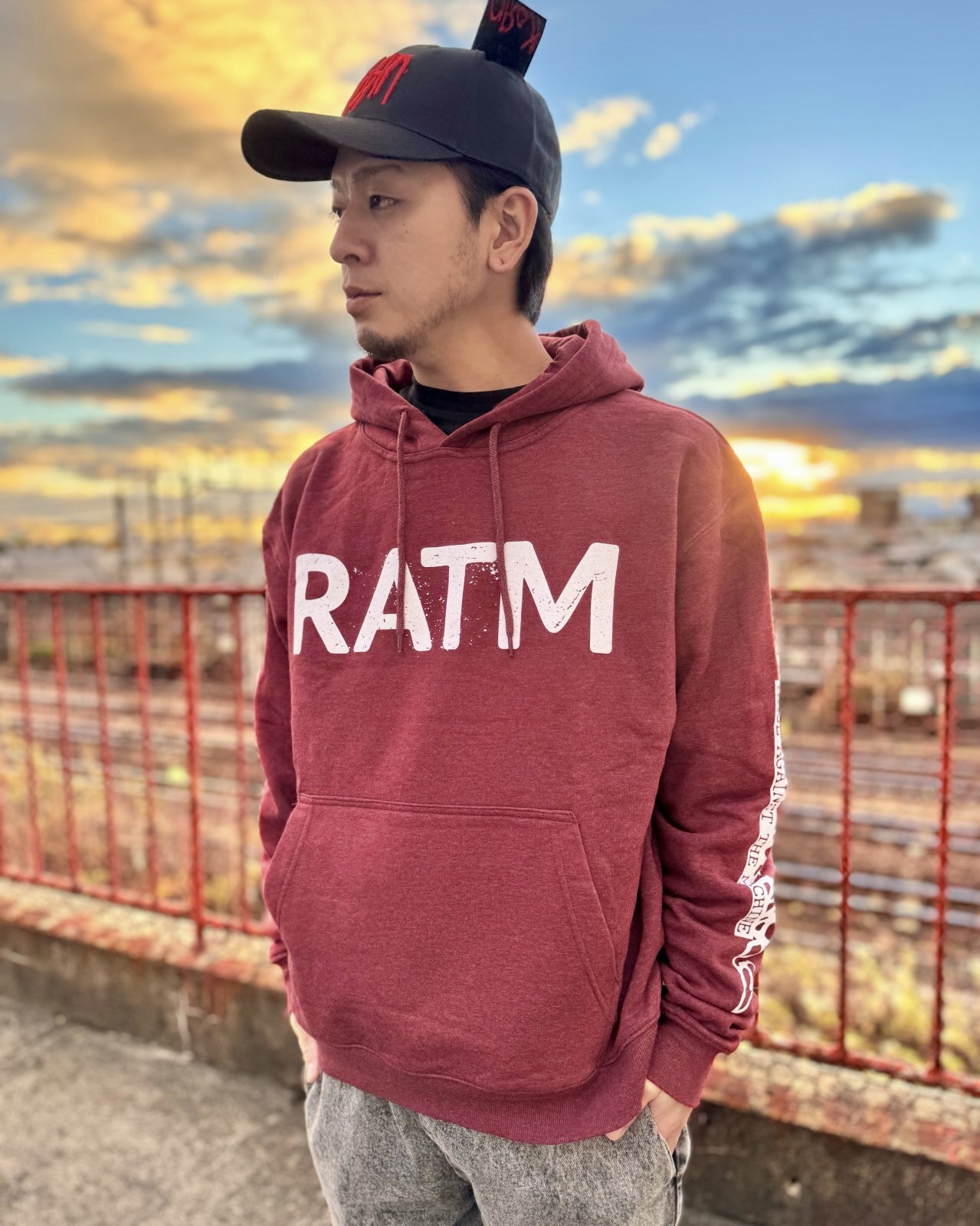 RAGE AGAINST THE MACHINE / Battle 99 プルオーバーパーカー MAROON