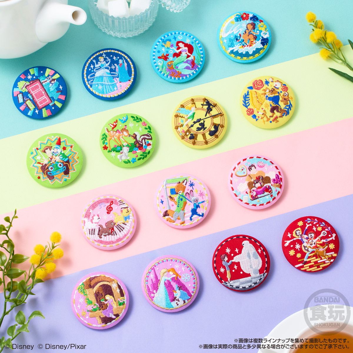 Disney Characters 刺繍缶バッジビスケット2（再販）｜発売日：2026年7