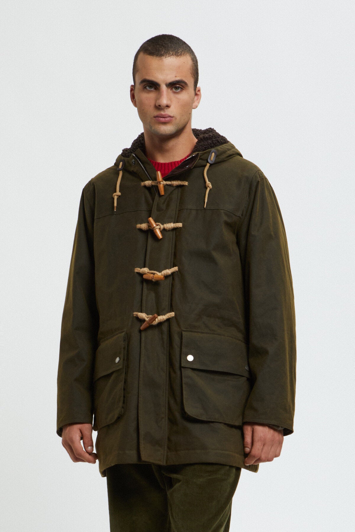Wax Duffle Coat Deep Moss | Baracuta