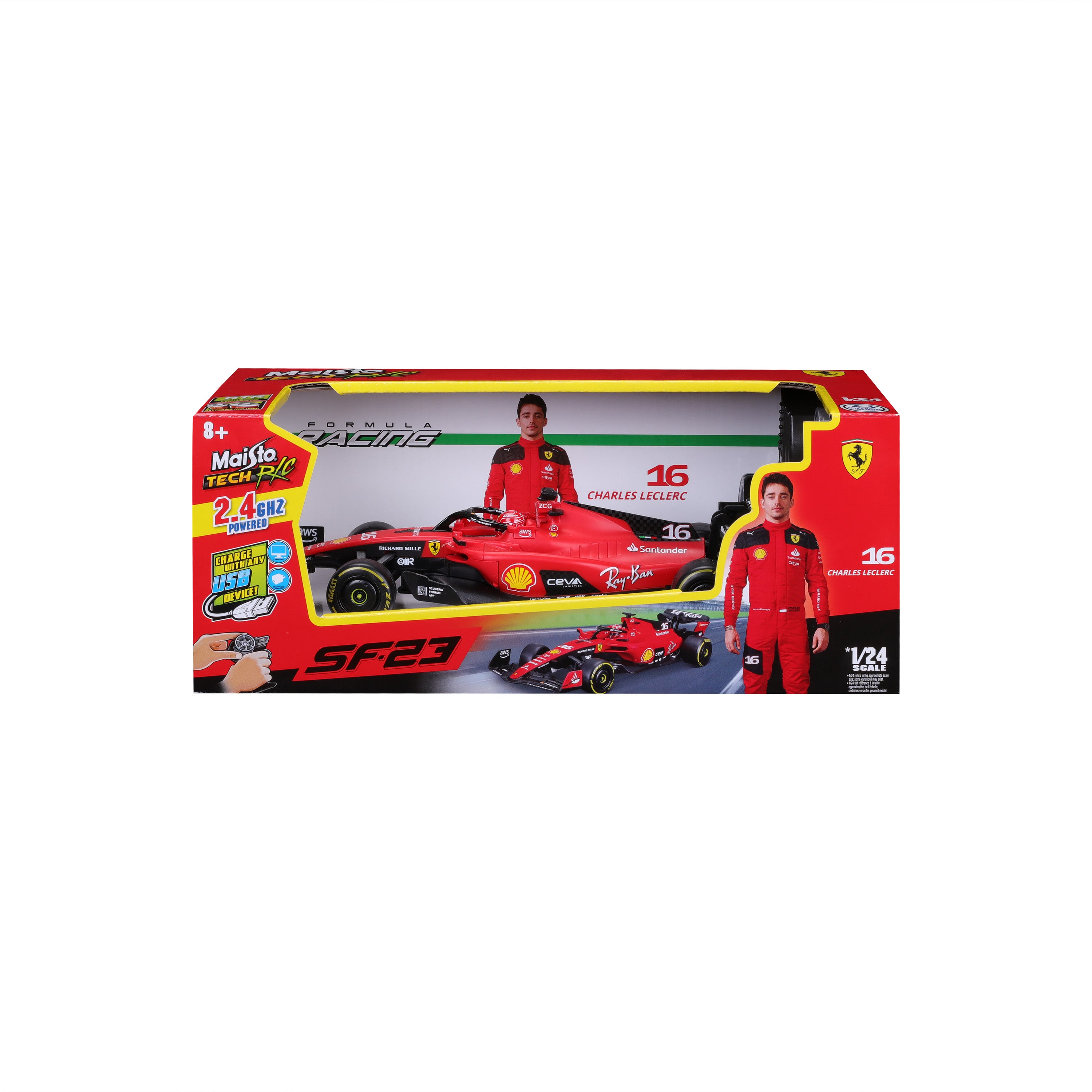 Ferrari F1 SF-23 RC Vehicle Red 1:24 Scale | Burago – Burago