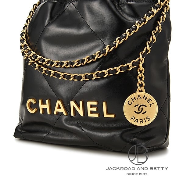 CHANEL 22 ミニ ハンドバッグ ブラック 黒[AS3980 B19059 94305