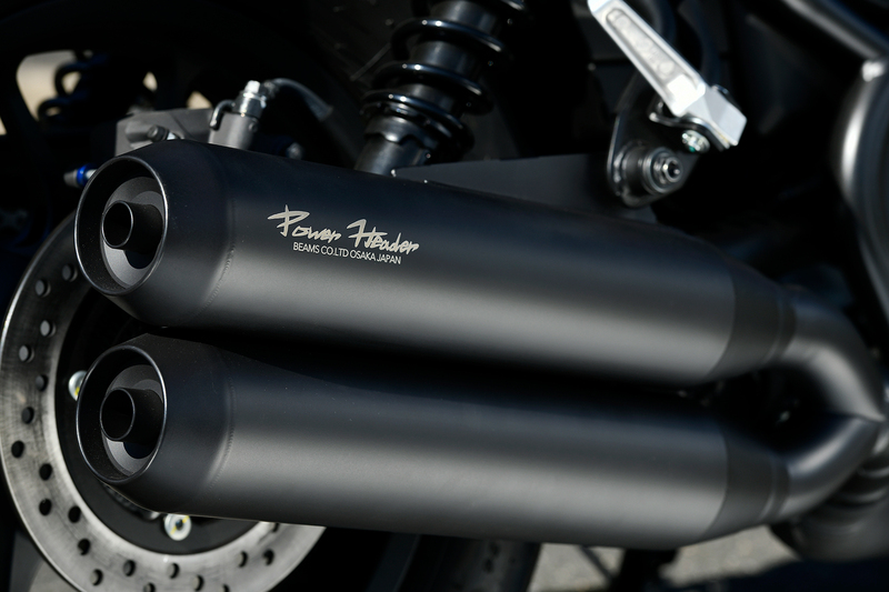 パワーヘッダー W マットブラック スリップオン：レブル250：政府認証