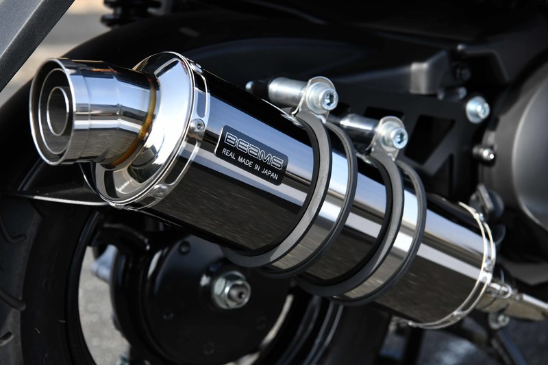 R-EVO スーパーメタルブラック フルエキゾースト：JOG125：政府認証