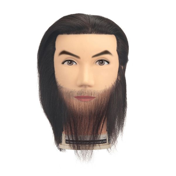 理容用国家試験練習用メンズウイッグHS-01(メイク有りタイプ・人毛100