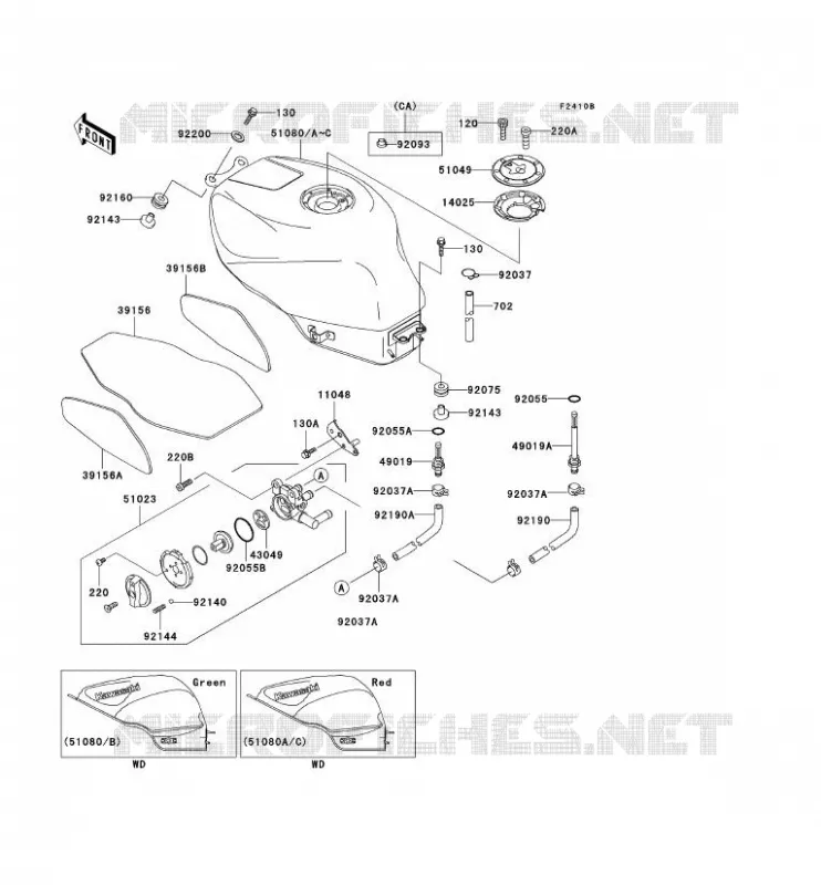 Fuel tank for Kawasaki NINJA ZX-6R 1997 - Kawasaki