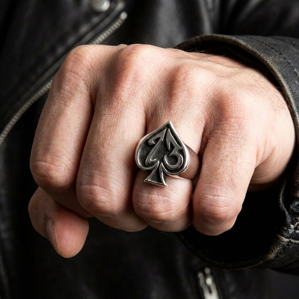 ナンバー13エース・オブ・スペーズリング｜スターリングシルバー