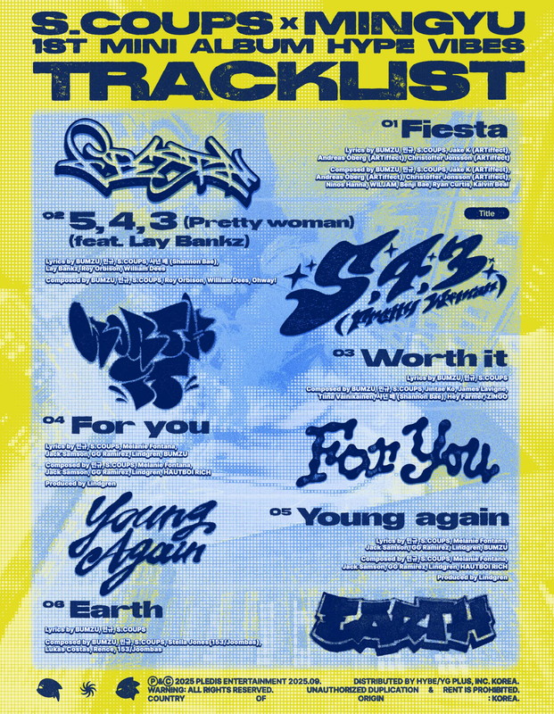 SEVENTEENのユニット・CxM、ミニアルバム『HYPE VIBES』トラックリスト