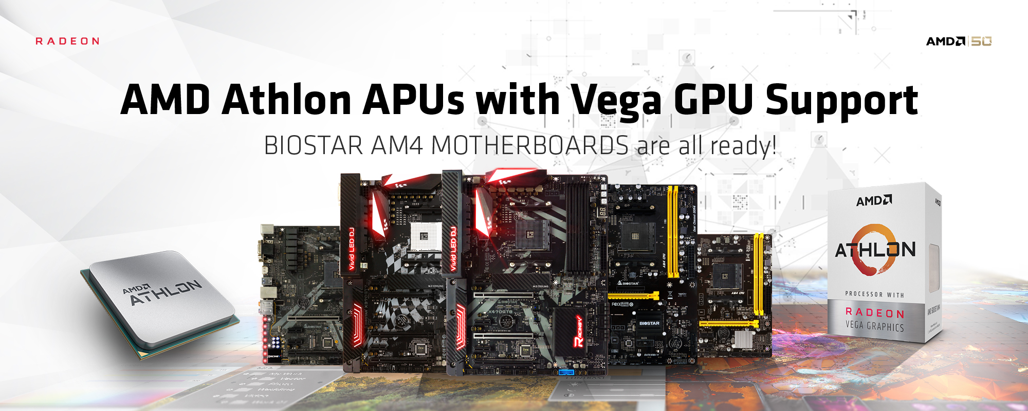BIOSTAR AMD Athlon 200GE with Vega GPU Support