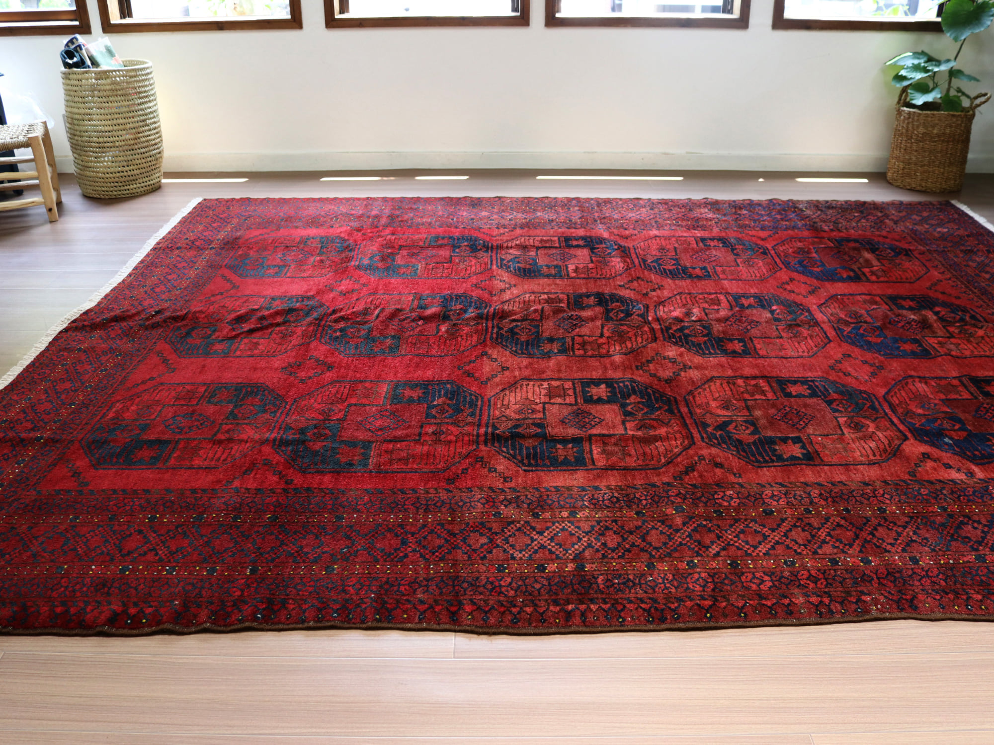 部族絨毯 トライバルラグ ヴィンテージ287×235cm トルクメン エルサリ