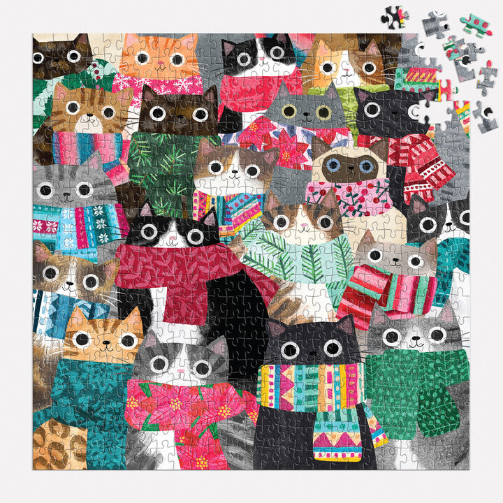 Wintry Cats 500 Piece Puzzle – Galison