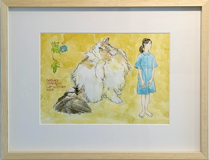 真作】絵画 五十嵐清徳 日本画8号 朝顔 涼やかな夏の景色 夏の情景 Z16