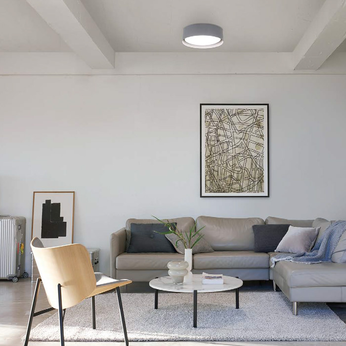 Compact グレー 6畳 ・リモコン式 シーリングライト｜照明の