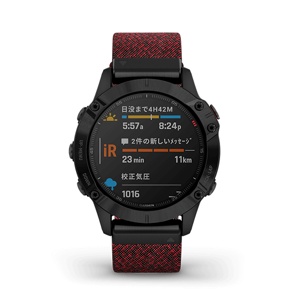 fēnix 6 Sapphire Black DLC Nylon band | スポーツ＆アウトドア