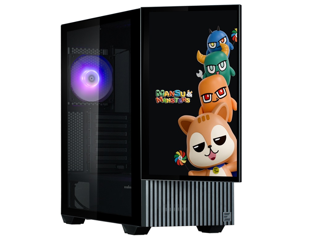 フロントに15.6型フルHD液晶を搭載したミドルタワーPCケース、ZALMAN