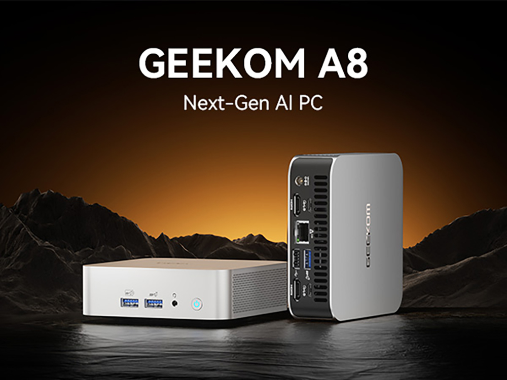 GEEKOM A8 AI Mini PC, AMD Ryzen 9 8945HS 8 Cores Max 5.2GHz, 32GB