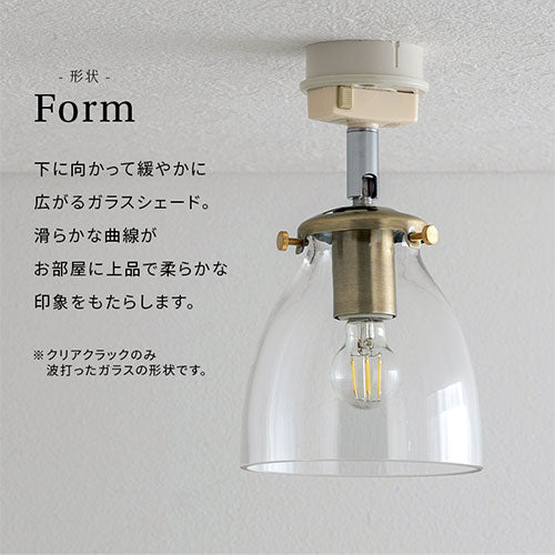 シーリングライト 1灯 ガラス 照明 ライト おしゃれ noji LIT000148