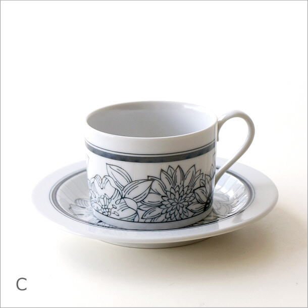 カップ＆ソーサー おしゃれ 磁器 かわいい マグカップ＆プレート 美濃