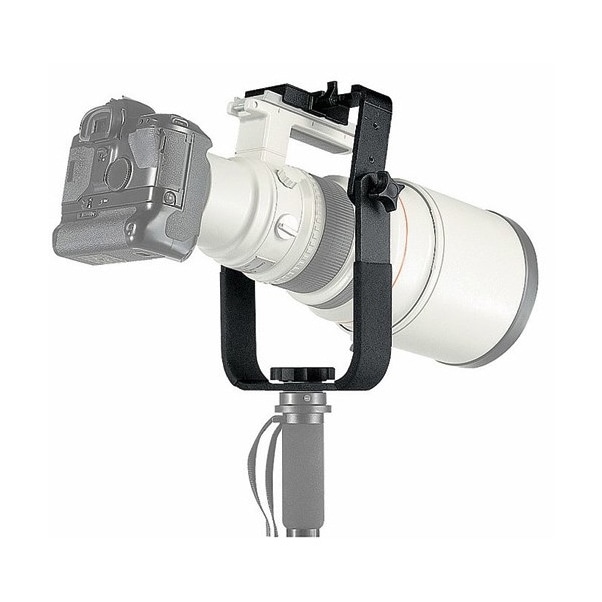 Manfrotto(マンフロット) 望遠レンズ用一脚ブラケット 393: レンズ 銀