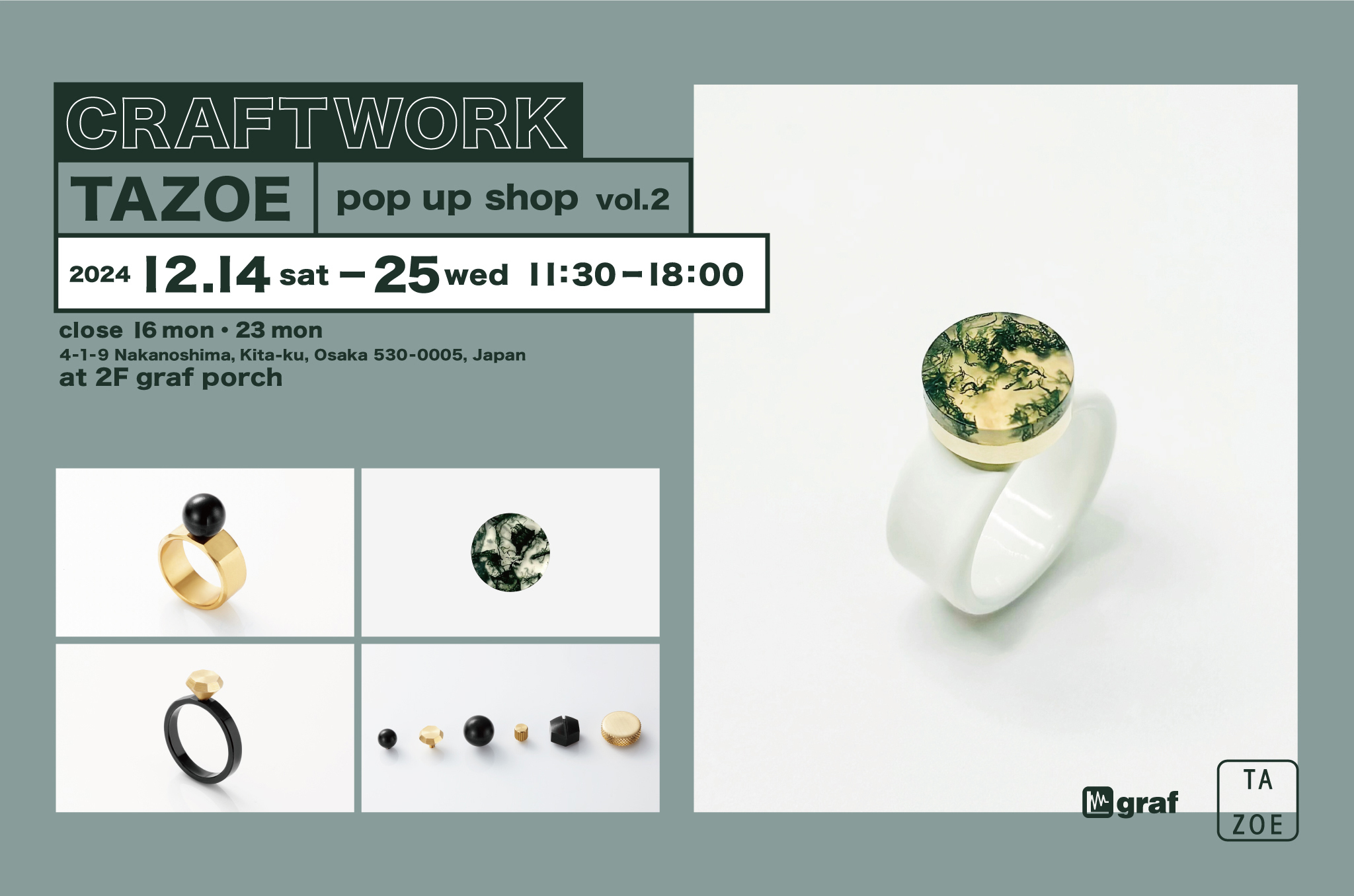 CRAFTWORK TAZOE pop up shop vol.2 - graf | decorative mode no.3