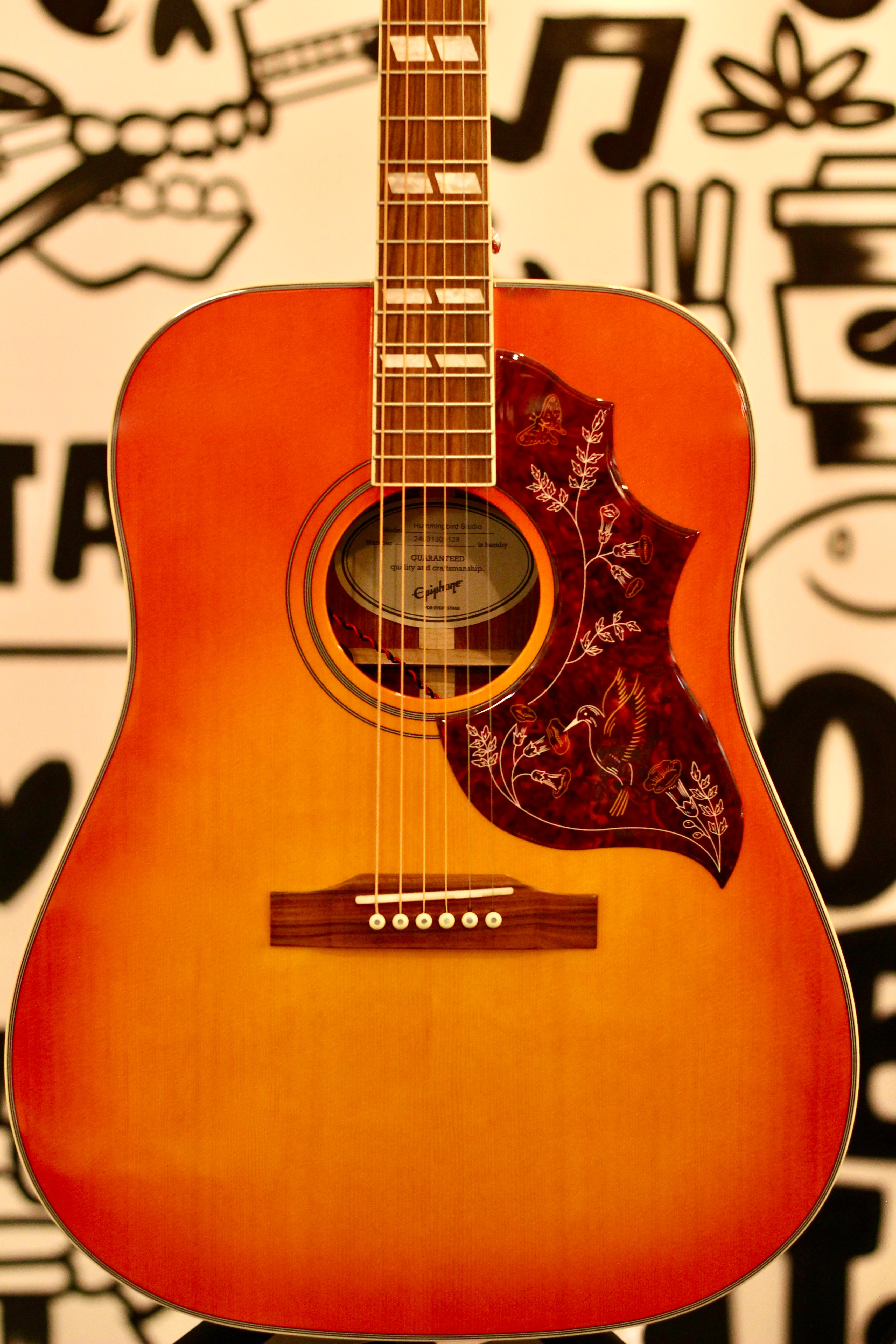 Epiphone Hummingbird Finish Aged Cherry Sunburst Gloss - Acoustic