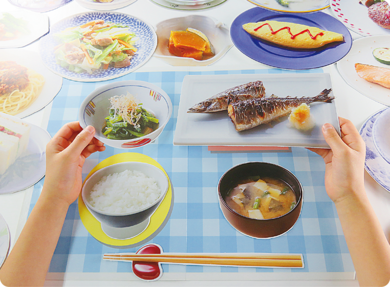 実物大・そのまんま料理カード きほんの食事編 | 群羊社