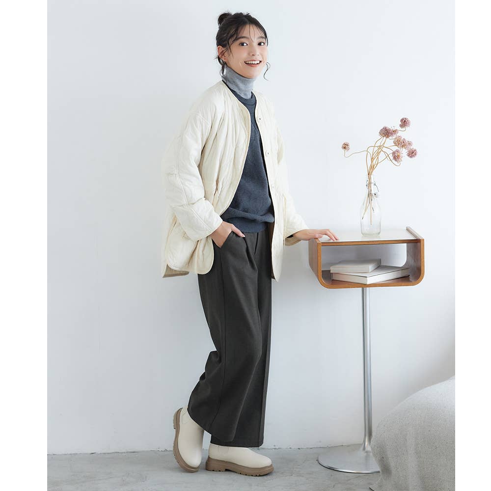 ワイド・裏起毛】ソフトタッチパンツ【SALE】 TZW72K :レディース