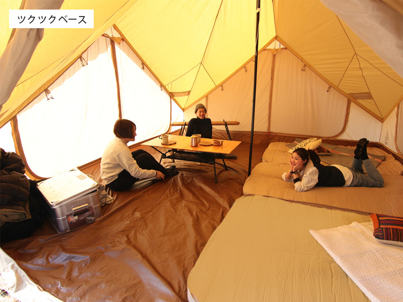 八角形と四角形でどう変わる？タケノコテント2とツクツクベースを徹底