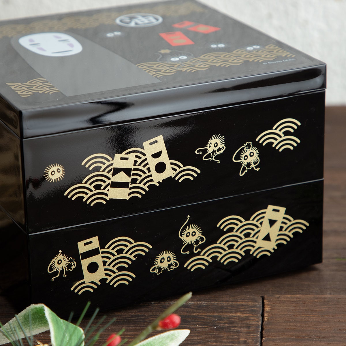 千と千尋の神隠し カオナシ 塗2段重箱 NLW15 | どんぐり共和国そらのうえ店