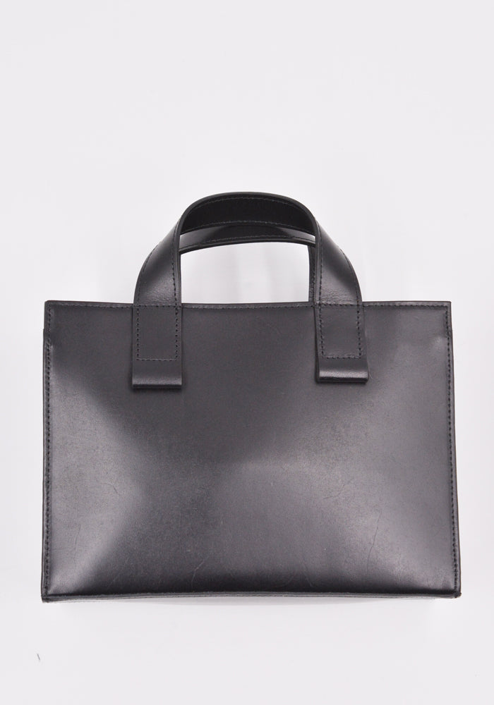 YOHJI YAMAMOTO DISCORD MINI ZIPPED TOTE BAG BLACK | DOSHABURI Shop