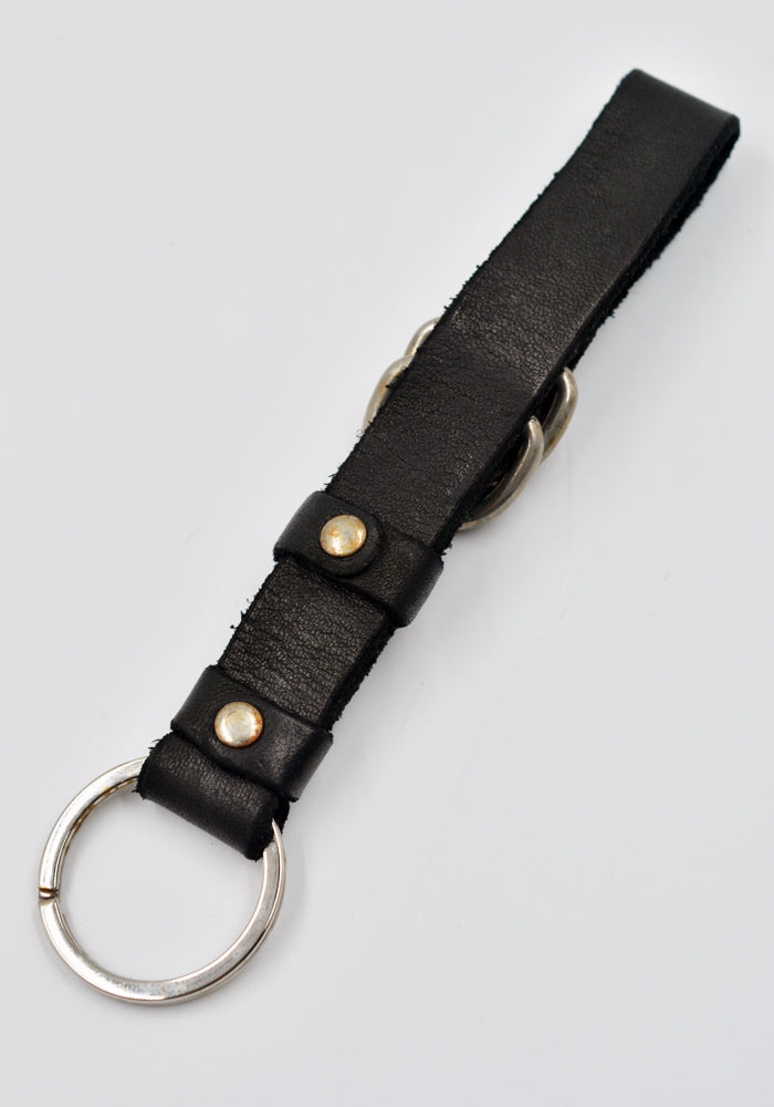 GUIDI KH03 CUOIO FULL GRAIN LEATHER KEY HOLDER BLACK | DOSHABURI Shop