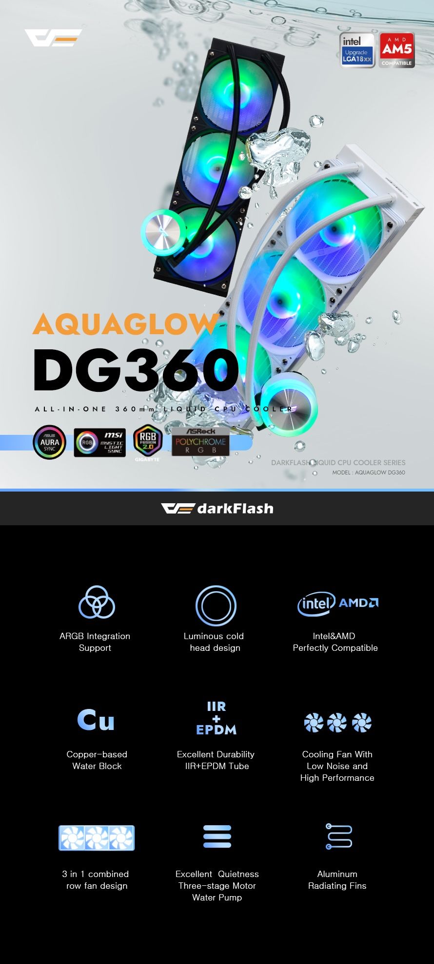 DG360 Liquid CPU Cooler - darkFlash