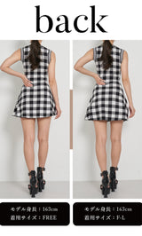 ギンガムチェックフレアミニワンピース – Darich (ダーリッチ)