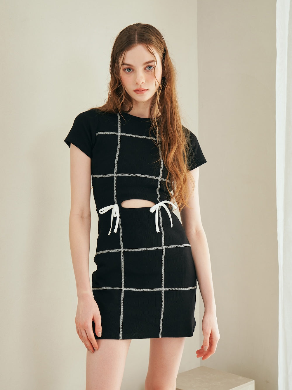 ステッチリボンリブミニワンピース – Darich (ダーリッチ)