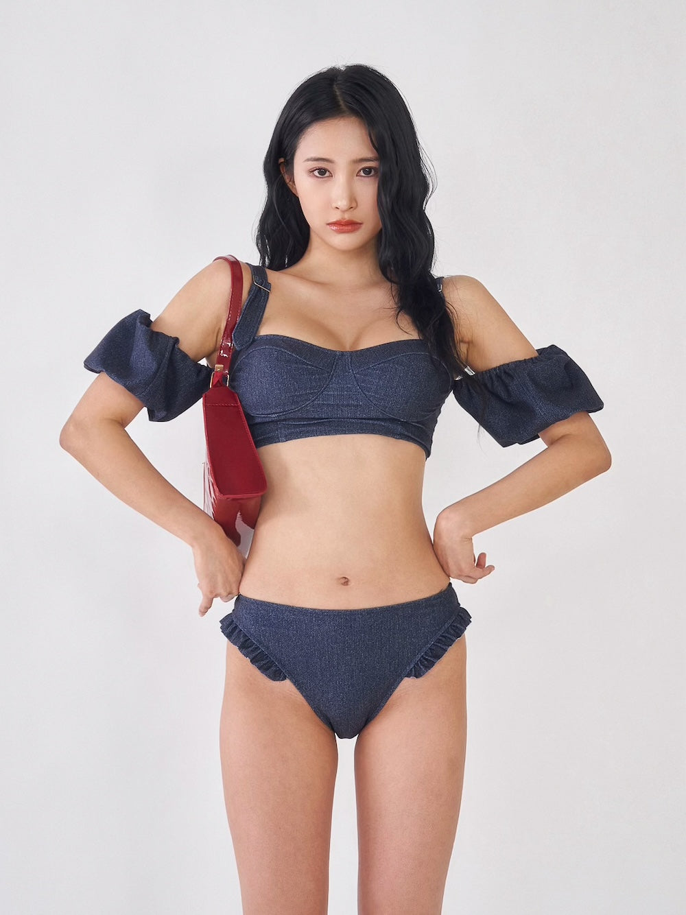 DDクリアバニティ付き】 ショルダーリボンフリルビキニ – Darich