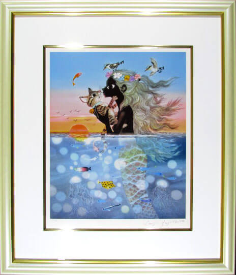 藤城清治 夕日の中の愛の奇跡