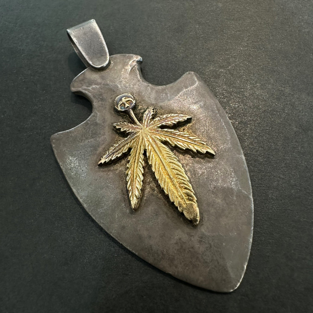 ゴローズ goro's [特注][一点物]全金グラス付特大ヤジリ※K18メタル付