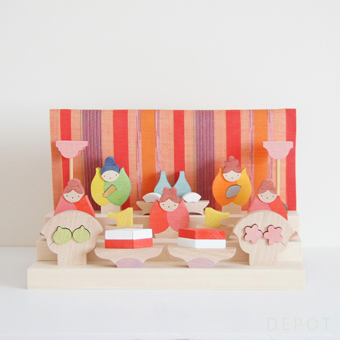 小黒三郎・ひな人形 KH422 【つぼみびな三段飾り（普通垂幕）】遊