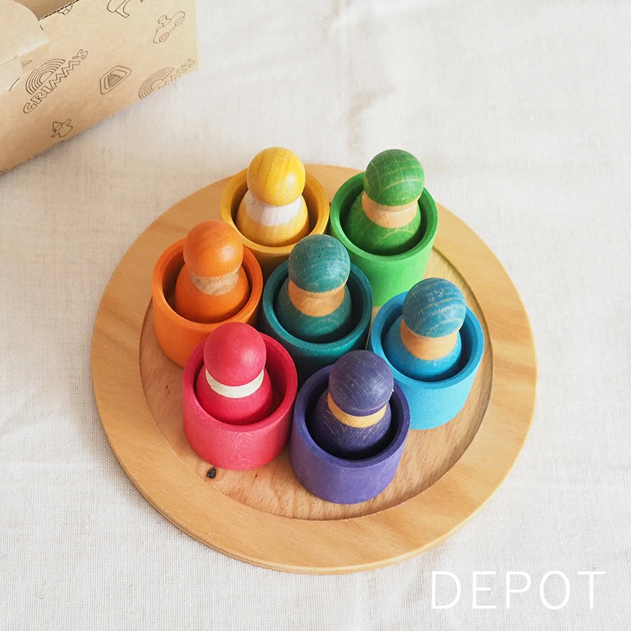 ドイツ グリムス カラフルフレンズ】木のおもちゃ 知育玩具 ままごと